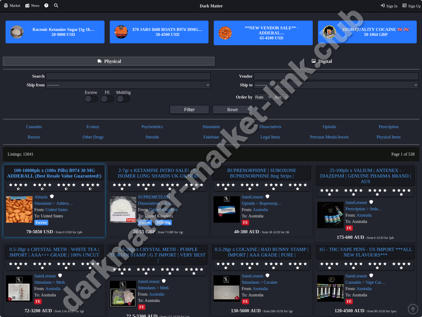 Official Dark Matter Market Link home interface 2026 - Dark Matter darknet market